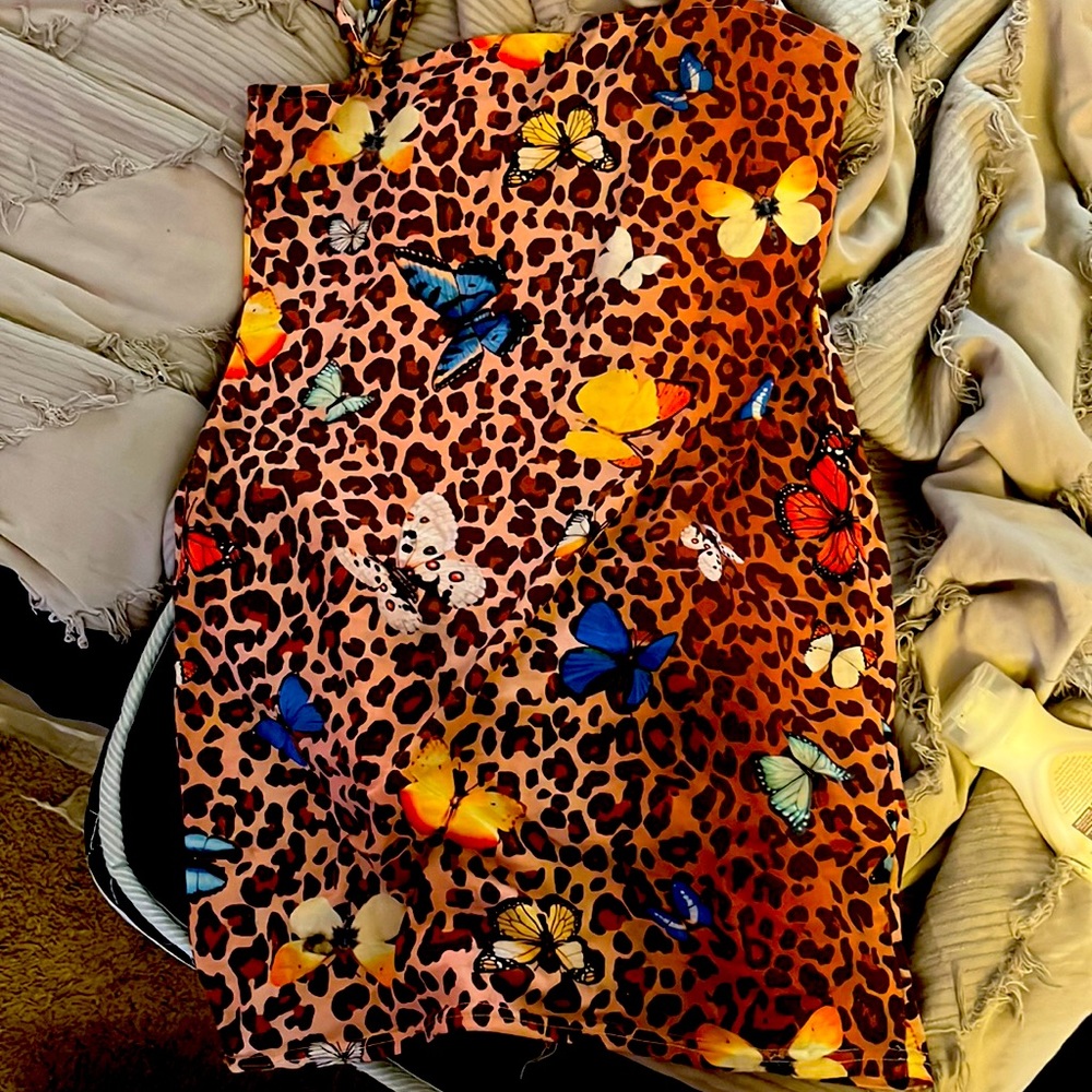 SHEIN XL short butterfly dress